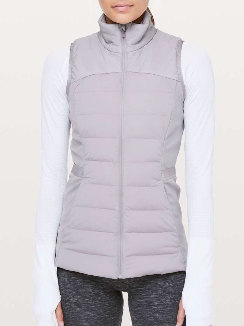 Lululemon Down For It All Vest Women’s 4 Dark Chrome Grey Athletic Goose Down